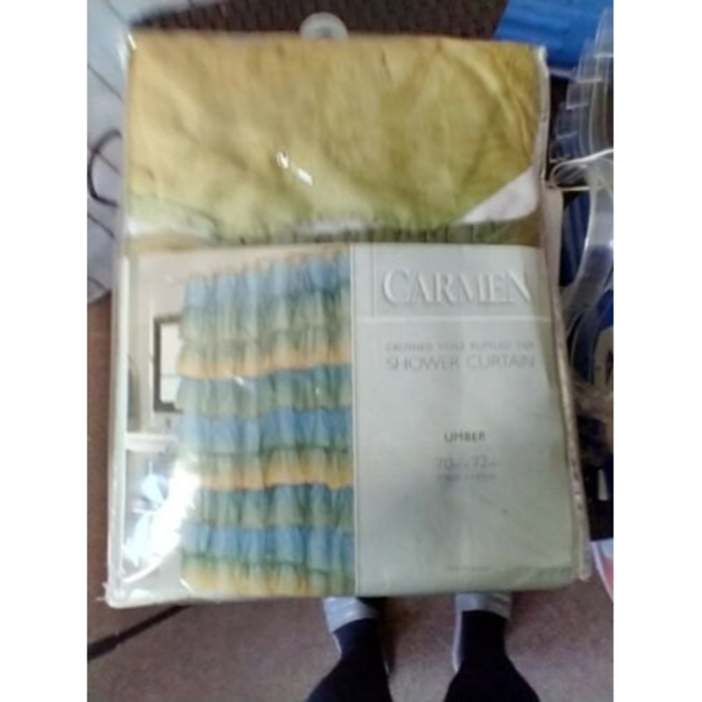 Carmen Crushed Voile Shower Curtain Umber Pattern Polyester 70 x 72 New Unopened